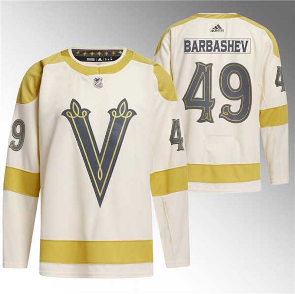 Men%27s Vegas Golden Knights #49 Ivan Barbashev Cream 2024 Winter Classic Breakaway Stitched Jersey Dzhi